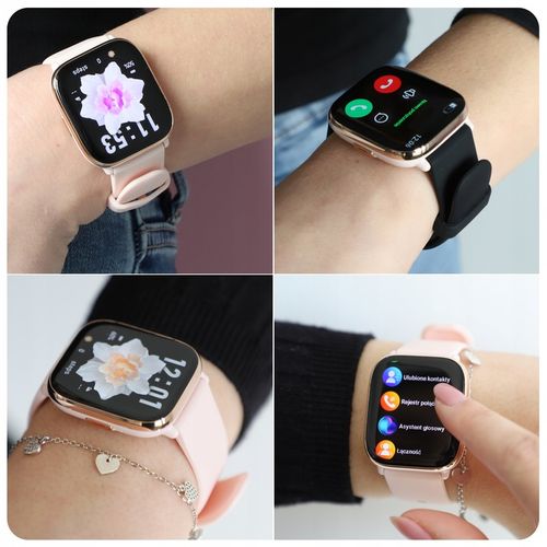 SMARTWATCH DAMSKI POLSKIE MENU ROZMOWY PULS CIŚNIENIE SPORT AMOLED 4 PASKI na Arena.pl
