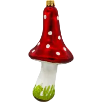 Bombka choinkowa szklana: Muchomor długi