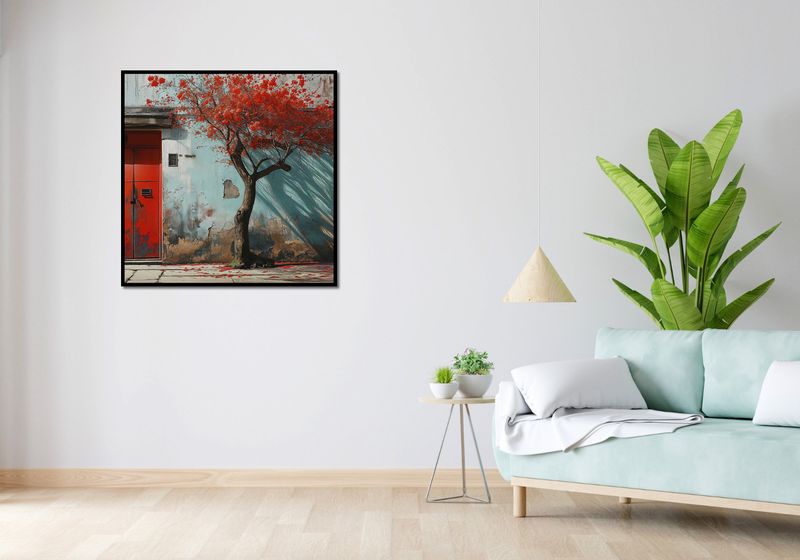 Plakat 90x90cm Widok Na Dawne zdjęcie 4