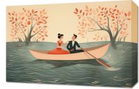 Obraz 60x40cm Romantyczna Eskapada po Rzece
