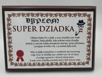 dyplom drewniany super dziadka ddr04