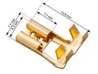 Konektor nieizolowany płaski żeński 6,3 kątowy