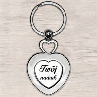 Brelok metalowy w kształcie serca z Twoim zdjęciem