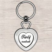 Brelok metalowy w kształcie serca z Twoim zdjęciem