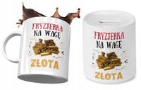 Dla Fryzjerki Zestaw Kubek + Skarbonka Prezent Z Nadrukiem Ze Zdjęciem