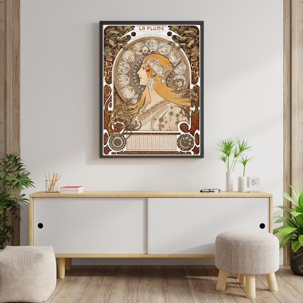 Zodiaque or La Plume, Alphonse Maria Mucha - plakat 70x100 cm zdjęcie 2