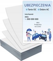 Ulotki A4 reklamowe firmowe UBEZPIECZENIE OC AC PROJEKT GRATIS 1000 szt