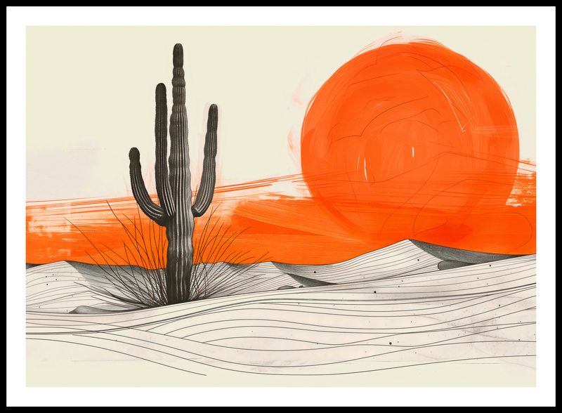 Plakat 84x59,5cm Kaktus Saguaro zdjęcie 3