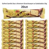 Sarelle Duo Gofret z Kremem Orzechowym w Czekoladzie 33g – Zestaw 20 szt