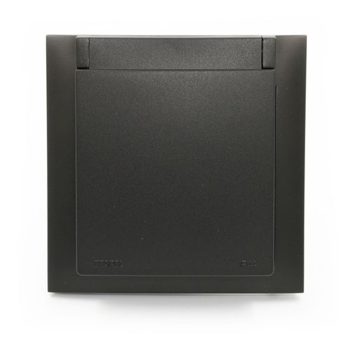 Efapel Logus90 ramka z klapką do gniazda ip44 czarny 90961 TPM na Arena.pl