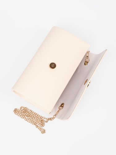Kopertówka jasnobeżowa ze srebrnymi elementami Rozmiar: - one size na Arena.pl