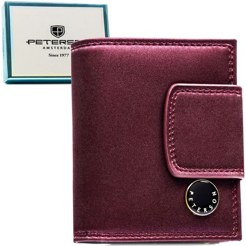 portfel damski ze skóry naturalnej i ekologicznej w fioletowym kolorze, na Arena.pl