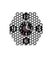 Zegar ścienny z płyty winylowej Plaster miodu 35.4