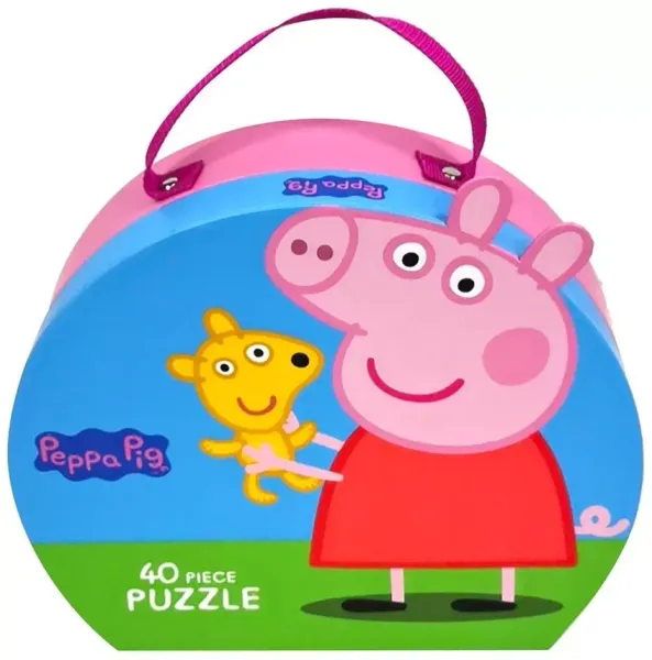 Puzzle 40 elementów w walizce, Peppa z Teddym zdjęcie 1