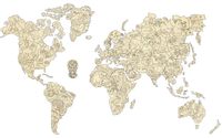 Drewniane puzzle 3D Wooden.City - Zwierzątka Mapa Świata L