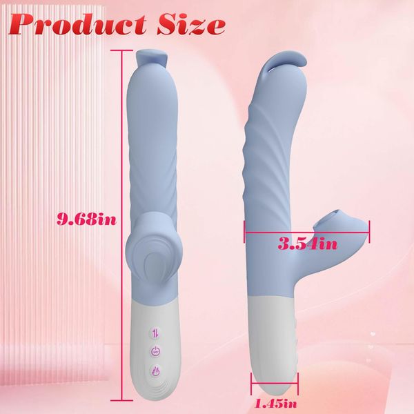 Silicone Vibrator 7 Powerful Modes - Flapping And 7 ThrustingHeating zdjęcie 8