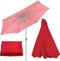 Poszycie wymienne materiał parasola ogrodowego 8 ramion 300cm - czerwone
