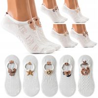 5x STOPKI DAMSKIE BIAŁE BAWEŁNIANE SKARPETKI JAKOŚĆ PREMIUM