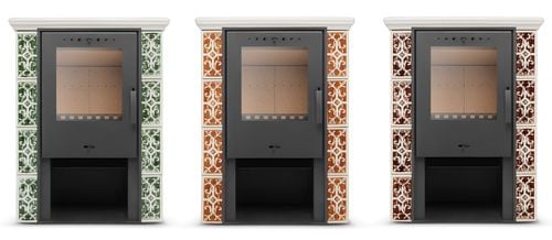 Kominek kaflowy piec wkład kominkowy wolnostojący koza JASMIN 3 kolory na Arena.pl