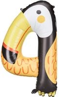 Balon foliowy Cyfra 4 - Tukan, 68x91 cm, mix