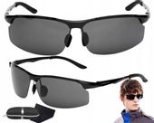 Czarne Polaryzacyjne Okulary Sportowe Rower Etui