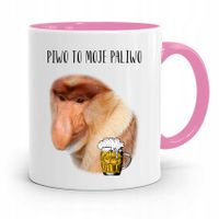 Kubek Różowy Nosacz Janusz Piwo To Moje Paliwo Z Nadrukiem Ze Zdjęciem