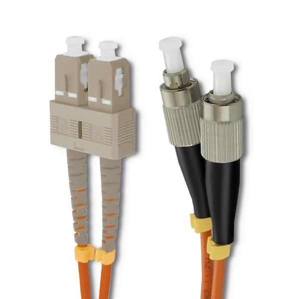 Qoltec Patchcord światłowodowy SC/UPC - FC/UPC | Multimode | 50/125 | OM2 | Duplex | 5m zdjęcie 2