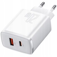 SZYBKA PODWÓJNA ładowarka sieciowa USB +USB-C Typ-C Baseus QC3.0 30W 3A 20V