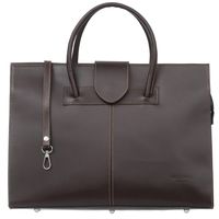 VERA PELLE torebka skórzana klasyczna elegancka teczka V586 c.brązowa