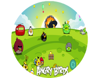 Opłatek na tort Angry Birds