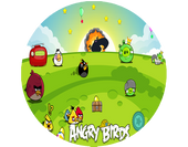 Opłatek na tort Angry Birds