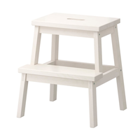 Stabilny taboret ze schodkiem stołek podest 50cm IKEA BEKVÄM biały