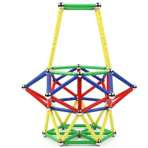 KLOCKI MAGNETYCZNE KULKI SŁUPKI ZESTAW XXL 250el. zdjęcie 8