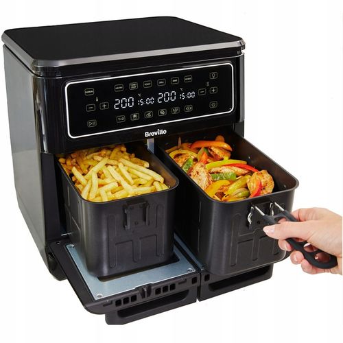 DUŻA Frytkownica Beztłuszczowa Air Fryer Frytownica Dwukomorowa na Arena.pl
