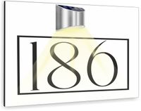 biała TABLICZKA podświetlana led ADRESOWA numer posesji adres 40x30 cm