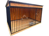 Kojec dla Psa 3x2,5m Wiatrołap Miski obrotowe podłoga ściany Dach NB279