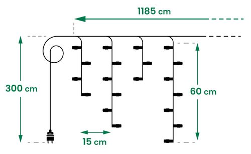 kurtyna led całoroczna sterowana aplikacją dekoracja świetlna 400 girlanda na Arena.pl