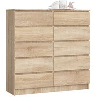 Komoda do salonu, sypialni, STILO, 10 szuflad, 120x40x121 cm | TYLETEGOTU
