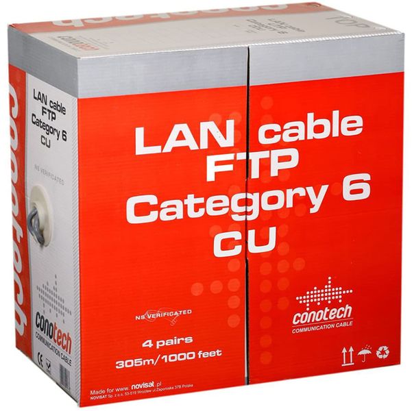 Kabel sieciowy Conotech FTP LAN kat. 6 na metry zdjęcie 3