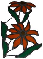 Nagietek kwiat szkło witrażowe zawieszka dekoracja prezent