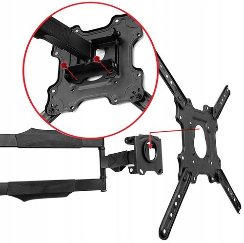 UCHWYT DO TELEWIZORA 26-55 CALI obrotowy 72cm DŁUGIE RAMIĘ wieszak TV hak na Arena.pl