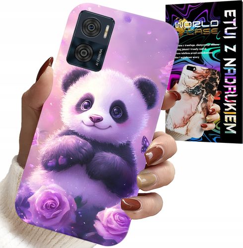 ETUI DO MOTOROLA MOTO E22 / E22I - SŁODKA PANDA WZORY DLA DZIECI + SZKŁO na Arena.pl