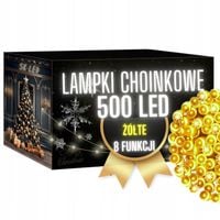 Lampki choinkowe LED 500 Żółte Złote 38m IP44 zewnętrzne wewnętrzne