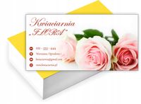 Wizytówki firmowe reklamowe 100 szt różne wzory gotowy projekt KWIACIARNIA
