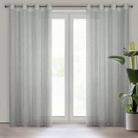 Zasłona gotowa na przelotkach KENDAL 140x250 o strukturze siatki