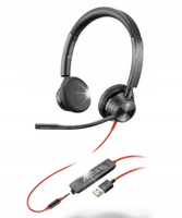 Słuchawki z mikrofon-em Plantronics Poly Blackwire 3325 USB-A