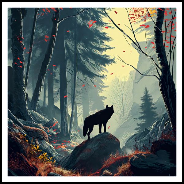 Plakat 90x90cm Leśne Echa zdjęcie 3