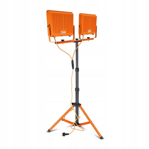 Halogen LED Statyw Budowlany Naświetlacz 2x 100W 10000lm Lampa Na na Arena.pl
