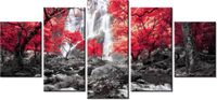 70CM 150CM OBRAZ 5 ELEM JESIENNY WODOSPAD ŚCIENNY