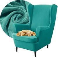 POKROWIEC NA FOTEL USZAK WELUR PREMIUM TURKUSOWY